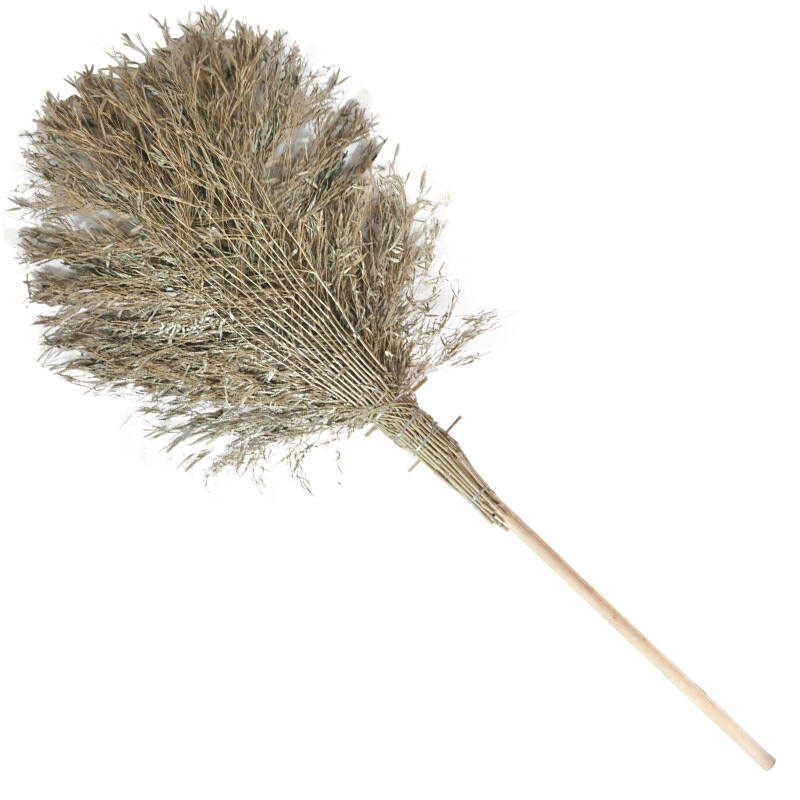 兰诗 户外环卫物业小区庭院公园街道清洁大号带把竹扫把大笤帚 木柄