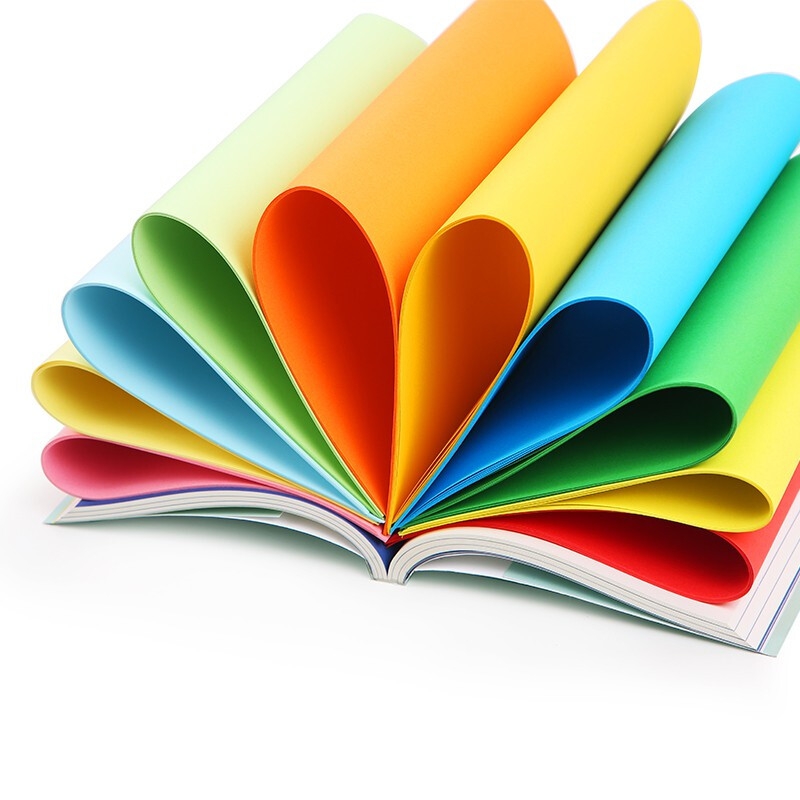 华杰彩色 儿童手工折纸剪纸办公用纸 a4橙色80g(100张)