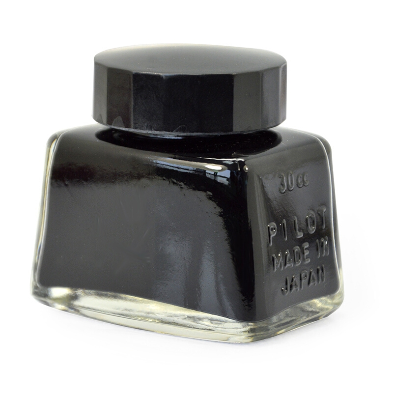 日本百乐(pilot)非碳素墨水 不堵笔钢笔墨水30ml 黑色ink-30-b原装