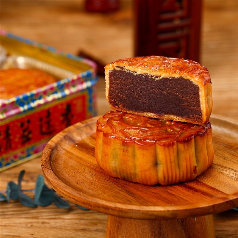 莲香楼 纯正豆沙月饼750g 4饼 中秋节广式750g 铁罐装 月饼礼盒