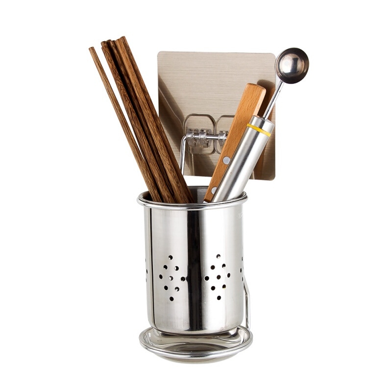 国产 筷笼子 挂壁式筷子筒 壁挂家用304不锈钢快子 搂筒笼沥水 简约多