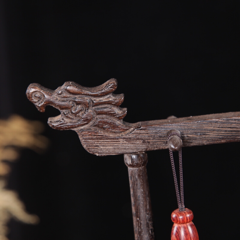 红木笔架 毛笔架红木小号鸡翅木毛笔挂 文房四宝书法用品实木