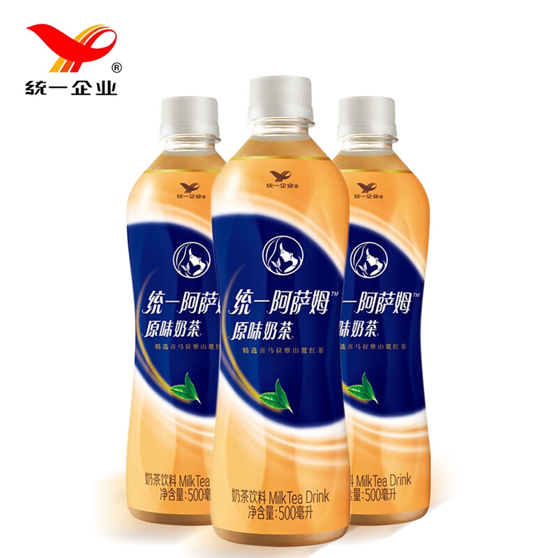 统一 阿萨姆奶茶饮料 原味500ml*15瓶 整箱